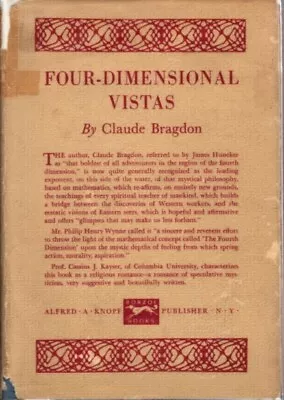 Claude Bragdon / FOUR-DIMENSIONAL VISTAS 1941 2nd Edition 4th Printing • $41