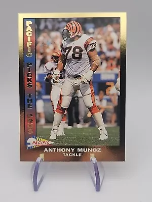 1992 Pacific Picks The Pros Gold Anthony Munoz Cincinnati Bengals #10 Rare Card • $0.99