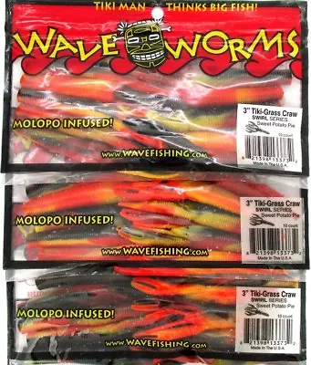 $9.99 • Buy (3) Unopened Packs Wave 3  Tiki-Grass Craw Swirl Series Sweet Potato Pie New