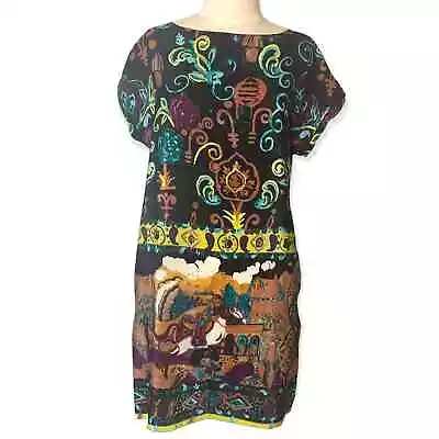 Missoni Silk Horse Italian Villa Printed Shirt Dress Sz 4 • $175