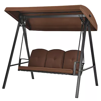 Topbuy 3-Person Patio Swing Seat Outdoor Porch Swing All Weather Hammock • $319.95