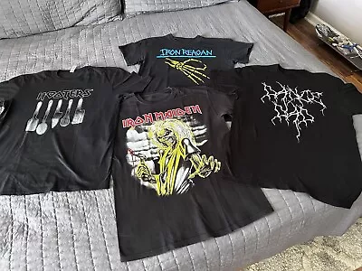 Heavy Metal T-SHIRT LOT 4-PACK Iron Maiden Iron Reagan SZ L • $20