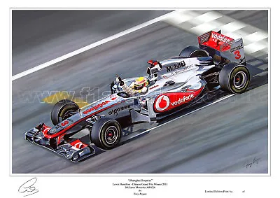 Lewis Hamilton McLaren Limited Edition F1 Art Print Large A2 Size • £14.99