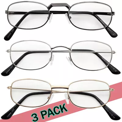 Mens Womens Reading Glasses 3 Pack Readers Eyeglasses Stylish New Specs • $7