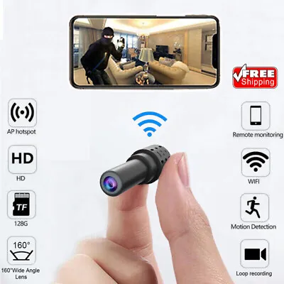 Mini Micro HD WIFI Camera Audio Video Recording Night Vision 1080P Spy Security • $28.99
