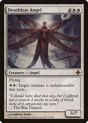 Deathless Angel Rise Of The Eldrazi NM White Rare MAGIC MTG CARD ABUGames • $3.15