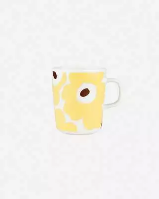 Marimekko Unikko Mug Cup Light Yellow×White Color 250ml H9.5cm Japan Exclusive • $65.50