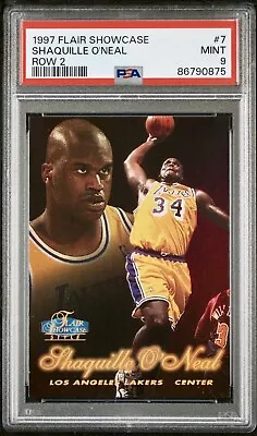 1997-98 Flair Showcase Row 2 Shaquille O'Neal #7 HOF PSA 9 MT POP 14 FRESH SLAB • $24.99