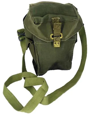  British WW2 Era Gas Mask Bag Strong Cotton Canvas Iconic WWII Bag Khaki VGC VTG • $27.04