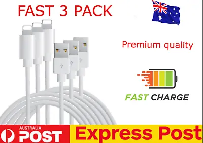 $6.95 • Buy 3X Fast USB Cable Charger Cord Charging For Apple IPhone 7 8 X 11 12 13 14 Ipad