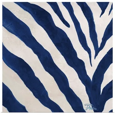 Contemporary Blue Zebra I Poster Art Print Zebra Home Decor • $29.99