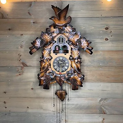 The Time Co Quartz Wood Electric Cuckoo Clock Partially Works *READ* • $200