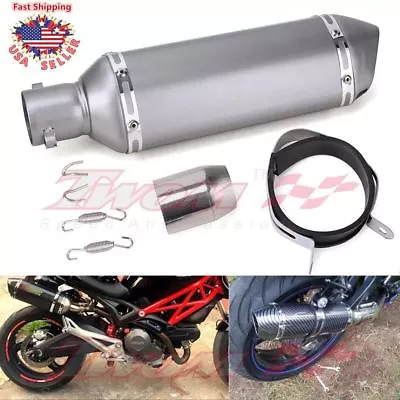 Universal Motorcycle Exhaust Muffler Pipe DB Killer 38-51mm Gray For Honda KT • $44.13