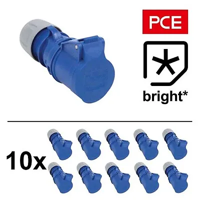 10 X 16 Amp 3pin 1PH Blue Socket 16A Mains Caravan Camping Hook Up Generator • £32.97