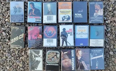 $0.99 • Buy Vintage Cassette Lot 17 Tapes Classic Rock Lynyrd Skynyrd Eagles Journey Seger