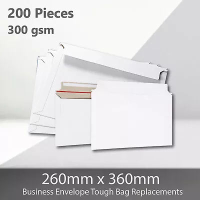 200x B4 300gsm 260 X 360mm Semi Rigid Business Envelope Hard Tough Mailer Bag • $92.95