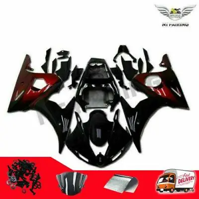 $290.99 • Buy MS Fairing Glossy Red Black Injection ABS Fit For Yamaha YZF R6 2003-2005 S002
