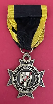 Rare Vintage Order Of The First Families Of Maryland Medal Colonial Ancestors • $74.99