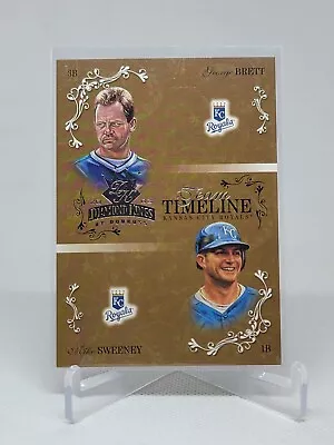 George Brett / Mike Sweeney - 2003 Diamond Kings Team Timeline #TT-4 - /1000 E7F • $6