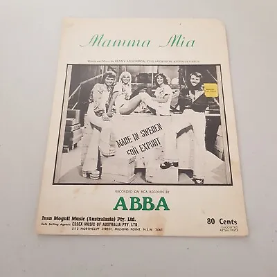 ABBA - Mamma Mia 1975 Oz Sheet Music • $26.99