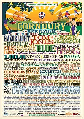 0629 Vintage Music Poster Art - Cornbury Music Festival 2015 • £10.99