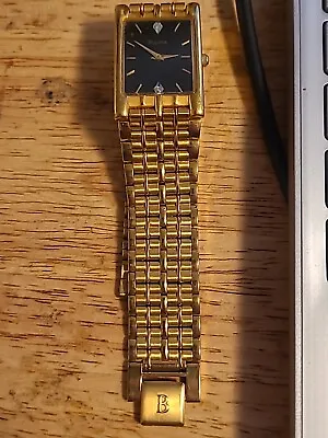 Bulova Men's Diamond Quartz Gold-tone Watch Personalized Engraved New Battery • $80