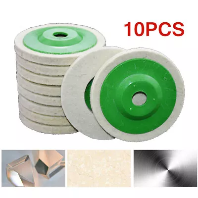 £9.09 • Buy 10PCS 100mm 4 Inch Wool Buffing Angle Grinder Wheel Felt Polishing Disc Pad Kit