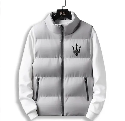  Maserati Jacket Logo Custom Made Down Filled Cotton Vest Puffer  • $105