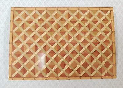 Dollhouse HALF SCALE Faux Parquet Wood Floor Flooring 1:24 Miniature World Model • $5.99