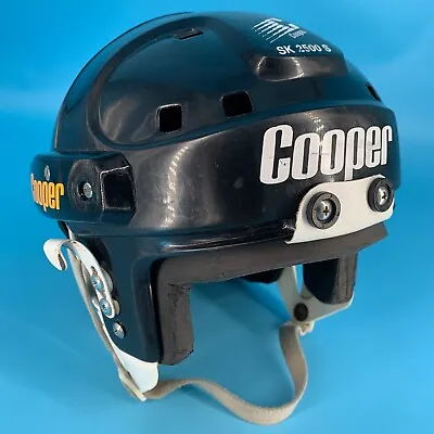 Vintage Cooper Hockey Helmet Black SK 2500 S Small Gretzky Messier 80s White Yel • $63.20