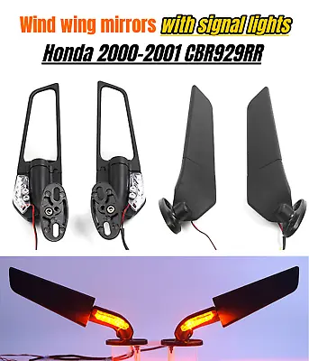 Motorcycle LED Turn Signal Lights Wind Wing Mirrors For Honda 2000 2001 CBR929RR • $45.50