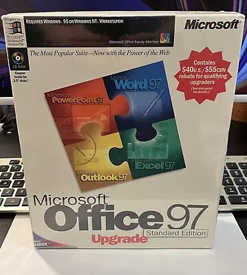 Microsoft Office 97 Standard Edition Upgrade Brand New Sealed Big Box • $9.99
