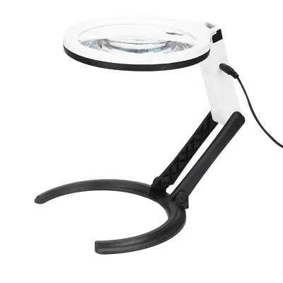 LED Light Illuminated Magnifier With Stand 30mm 1.8x And 5x Desk Lamp LED • £19.72