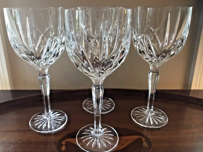 $32.95 • Buy Waterford Crystal Marquis Brookside Water Wine Goblets, Set Of 4 - 8 Oz., Signed
