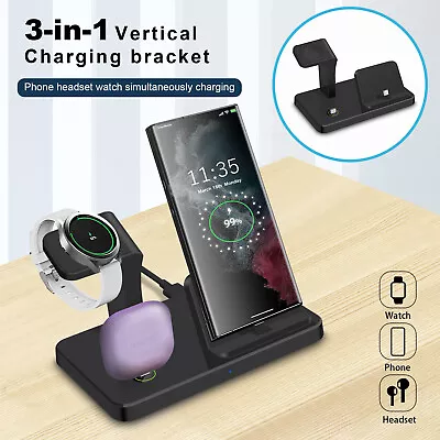 3in1 Fast Charging Station Phone Bracket For Samsung Galaxy Watch S23 Ultra S22 • $16.99