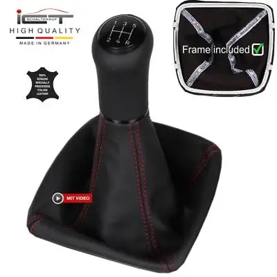 £72.33 • Buy Leather ICT Gear Shift Knob Gaiter For Ford S-Max WA6 5gear Thread Red C64