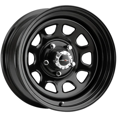 $335.96 • Buy 4-Vision 84 D Window 15x7 5x4.5  -6mm Gloss Black Wheels Rims 15  Inch