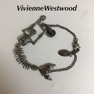 Vivienne Westwood Skull Mermaid Bracelet Titanium Black - • $40.88