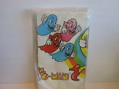 VINTAGE CA Reed MS. PAC MAN And Colorful GHOSTS Paper Table Cover FITS 52  X 96  • $12.99