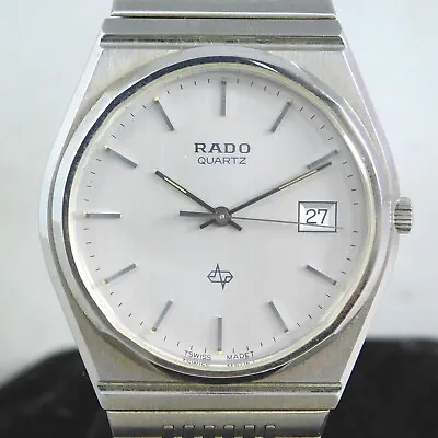 Rado 113.3258.4 Date Men's Silver Vintage Watch Swiss Quartz E647 • $168