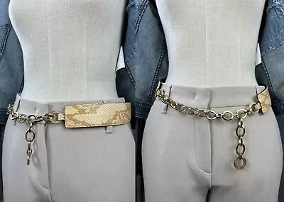 Vintage Gianni Versace Python Leather Chain Belt • $180