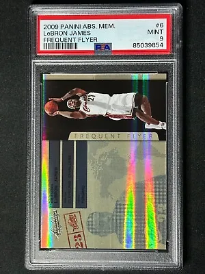 2009 Panini Absolute Memorabilia Frequent Flyer Lebron James #6 PSA 9 MINT /100 • $199.95