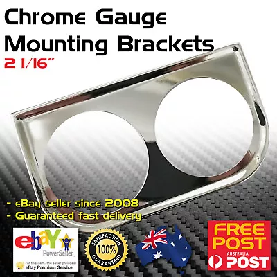 Splitfire 2-1/16  52mm 2 Hole Gauge Instrument Mount Bracket Chrome • $10.98