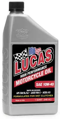 Lucas Oil Lucas High Performance Motorcycle MX ATV Engine Oil 10W-40 1 10767 • $18.24