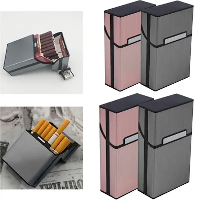 £3.39 • Buy Tobacco Holder Aluminum Cigarette Case Storage Pocket Metal Box 20x Cigarette