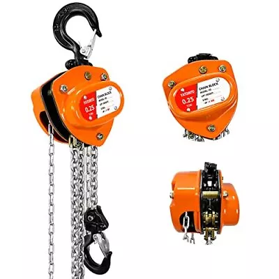 YATOINTO Chain Hoist 1/4 Ton 550Lbs Capacity | Mini Hand Chain Hoist 10FT | M... • $117.30