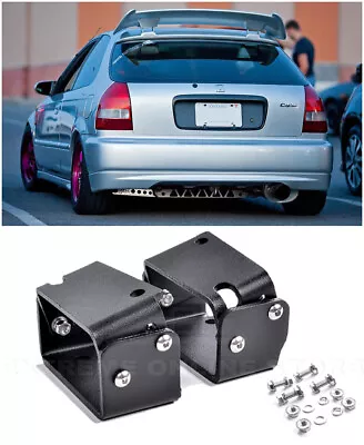 For 96-00 Honda Civic EJ6 Type-R CTR Wing Spoiler Riser BLACK Alex Tilt Bracket • $33.95