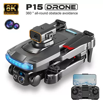 Mini Drone 8K HD Dual Camera Obstacle Avoidance Aerial Photography Foldable Toy • £30.99