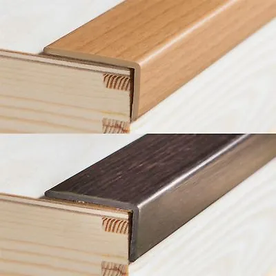 Stair Nosing Edging Wood Effect PVC Self-adhesive Corner Edge Trim 2000x35x20mm • £20.99