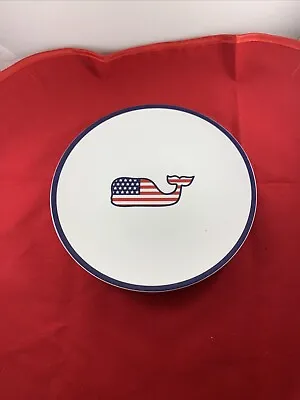 VINEYARD VINES Melamine Appetizer Plate 6.75”  WHALE / FLAG • $5.99